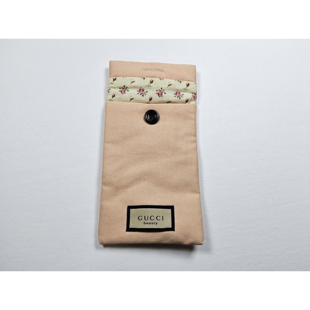 Gucci Beauty GWP Cosmetic Brush Pouch Glasses Case Floral Lined